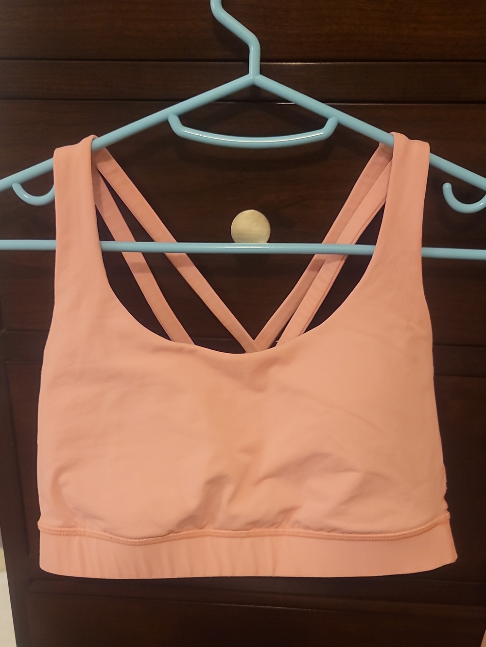 lululemon athletica Pink Sports Bra With Criss Cross Straps Size 4